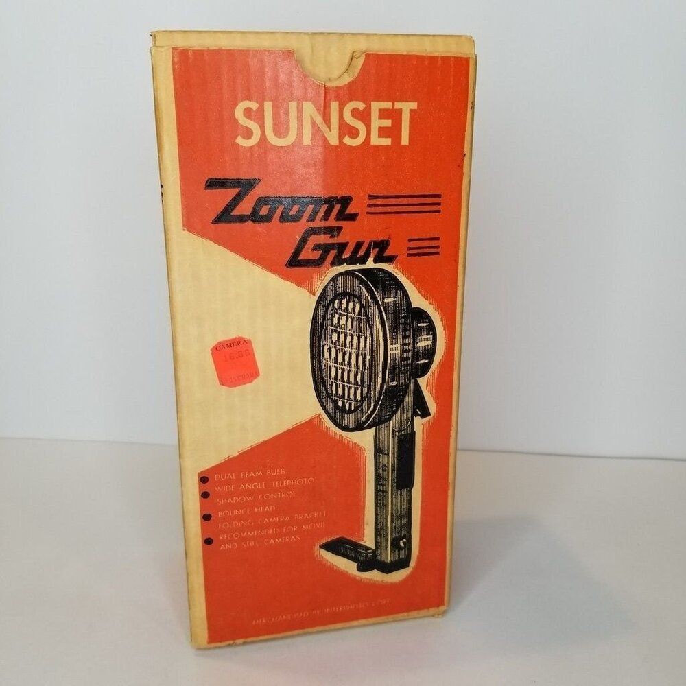 Vintage Sunset Zoom Gun 650W Super Bright Photo Light Original Box Working
